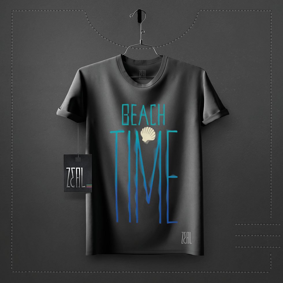 Beach time V-neck Round neck T-shirt Beach time V-neck Round neck T-shirt