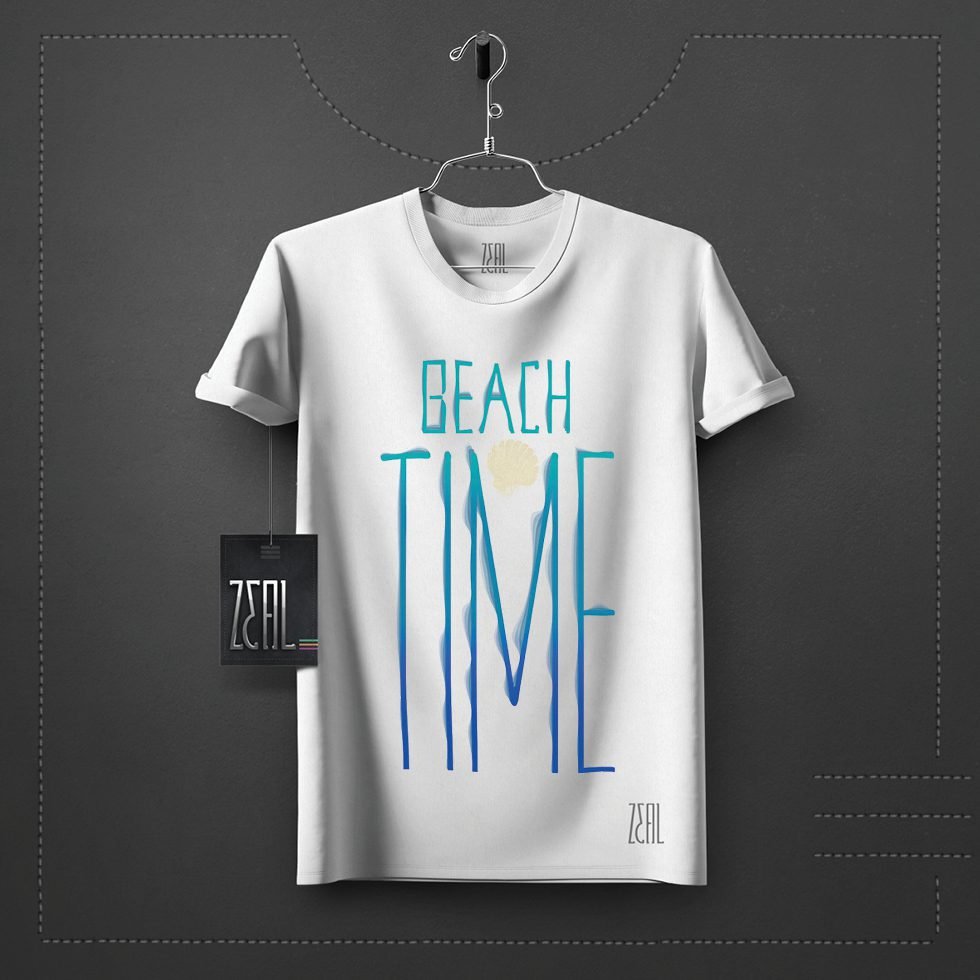 Beach time V-neck Round neck T-shirt Beach time V-neck Round neck T-shirt