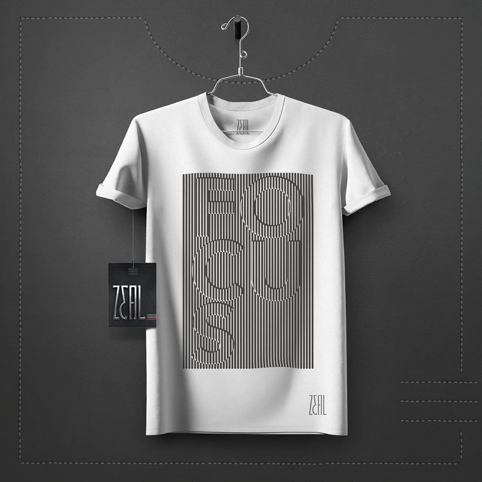 Focus V-neck Round neck T-shirt Focus V-neck Round neck T-shirt