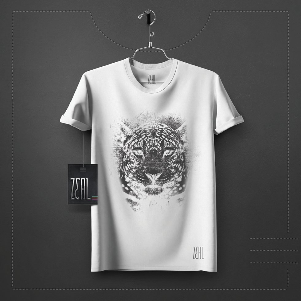 Jaguar V-neck Round neck T-shirt Jaguar V-neck Round neck T-shirt