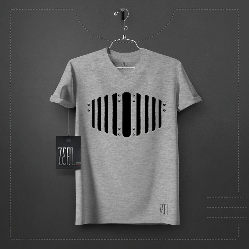 Metal Front V-neck Round neck T-shirt Metal Front V-neck Round neck T-shirt