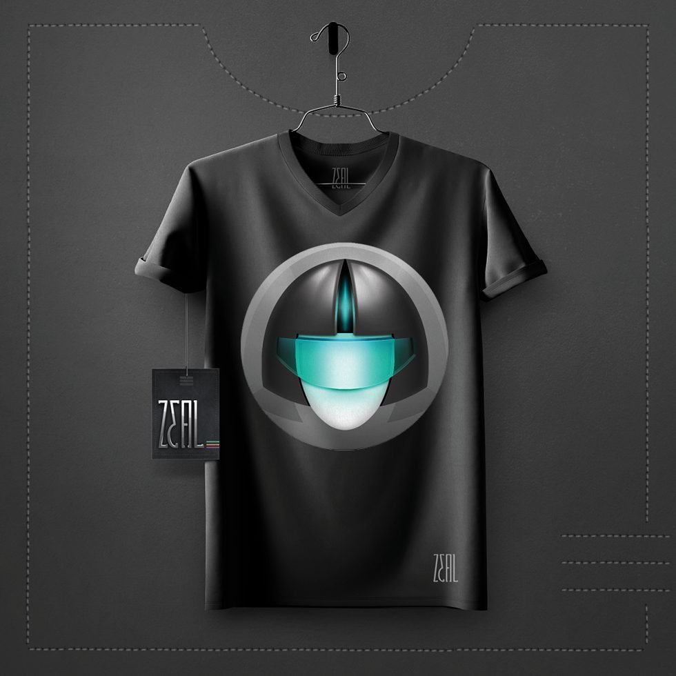 Robot V-neck Round neck T-shirt Robot V-neck Round neck T-shirt
