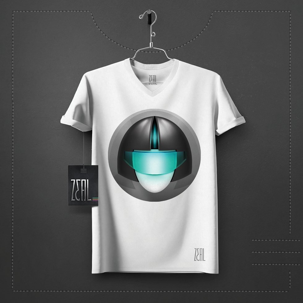 Robot V-neck Round neck T-shirt Robot V-neck Round neck T-shirt