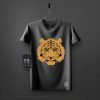 Tiger V-neck Round neck T-shirt