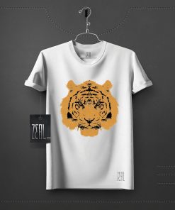 Tiger V-neck Round neck T-shirt