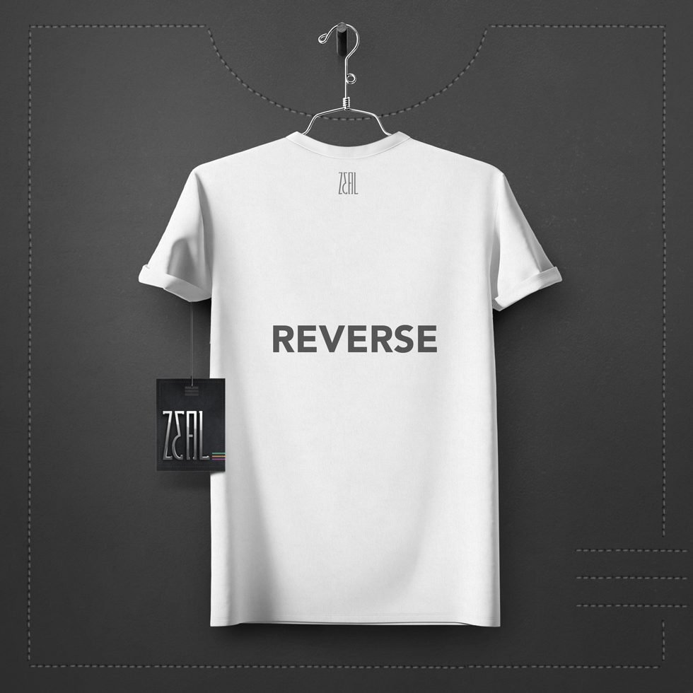 Lava Prints Round Neck T-Shirt White - reverse-back Lava Prints Round Neck T-Shirt White - reverse-back