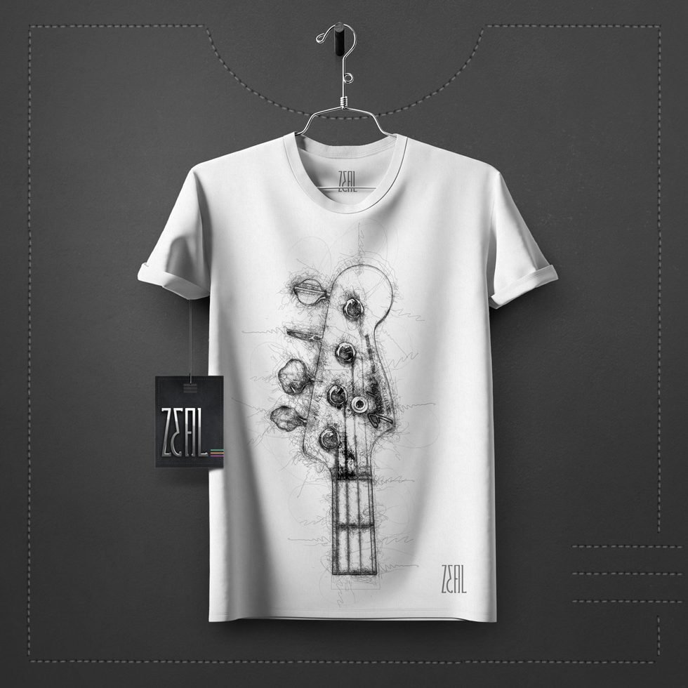 Lava Prints Round Neck T-Shirt – Musical Instruments Guitar Head Lava Prints Round Neck T-Shirt – Musical Instruments Guitar Head