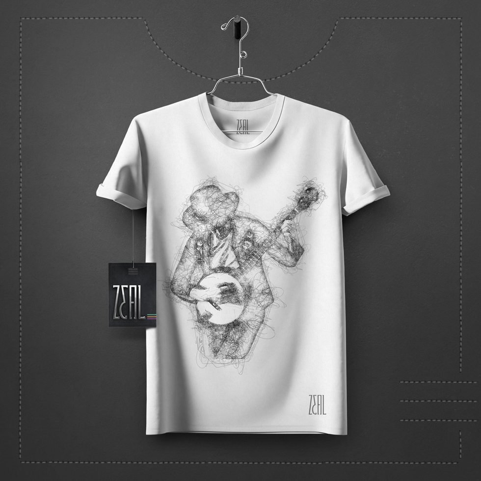 Lava Prints Round Neck T-Shirt – Musical Instruments banjo Lava Prints Round Neck T-Shirt – Musical Instruments banjo
