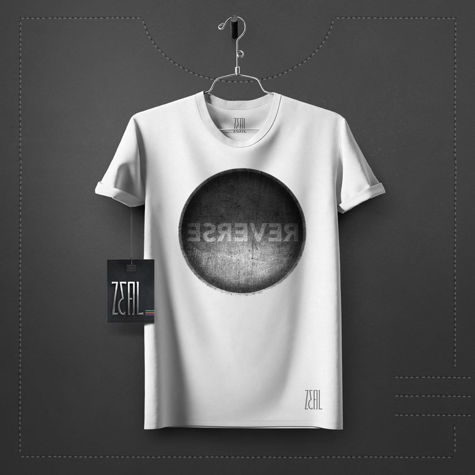 Lava Prints Round Neck T-Shirt White - reverse-front Lava Prints Round Neck T-Shirt White - reverse-front