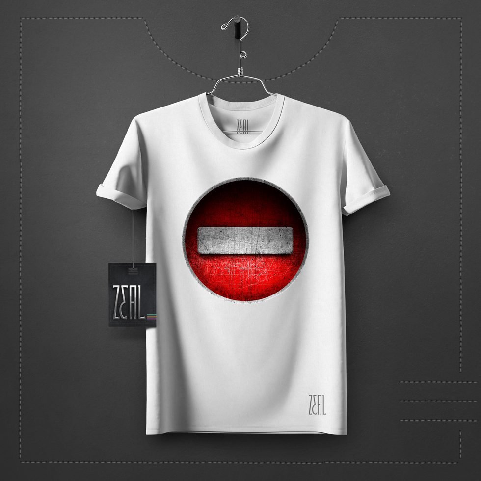 Lava Prints Round Neck T-Shirt White - sign Lava Prints Round Neck T-Shirt White - sign