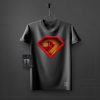 Lava Prints Round Neck T-Shirt Black - super-hero