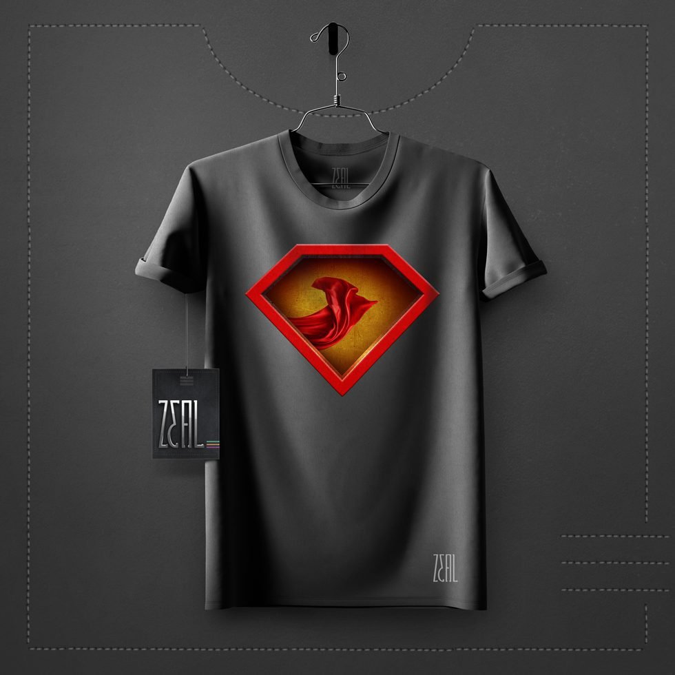 Lava Prints Round Neck T-Shirt Black - super-hero Lava Prints Round Neck T-Shirt Black - super-hero