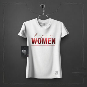 Empower women V-neck Round neck T-shirt