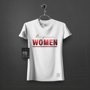 Empower women V-neck Round neck T-shirt