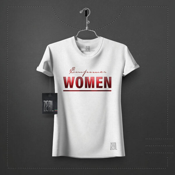 Empower women V-neck Round neck T-shirt