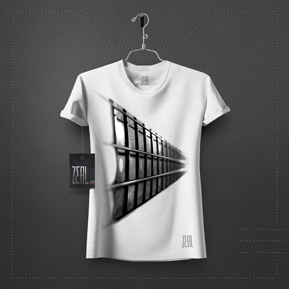 Guitar V-neck Round neck T-shirt Guitar V-neck Round neck T-shirt