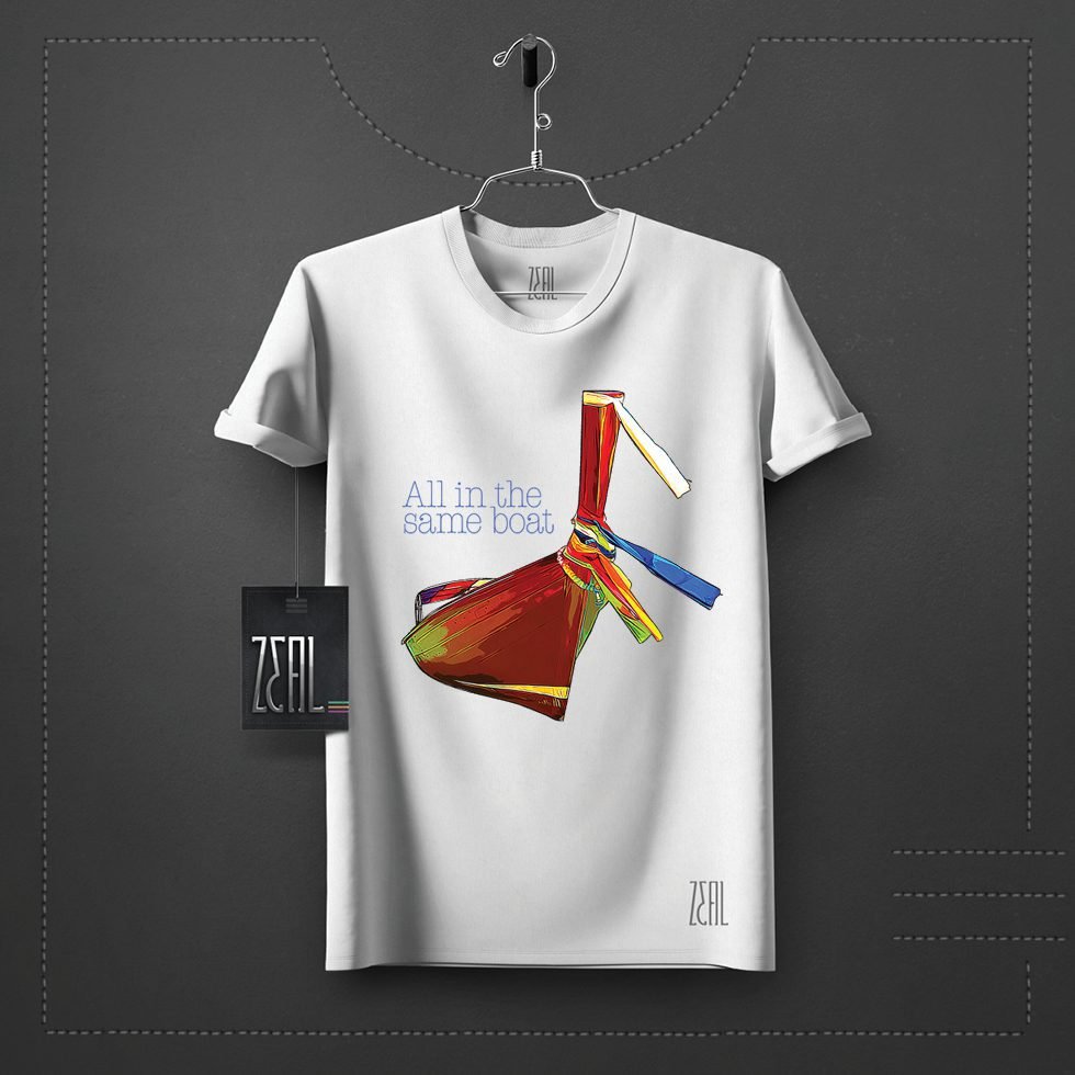 Boat V-neck Round neck T-shirt Boat V-neck Round neck T-shirt