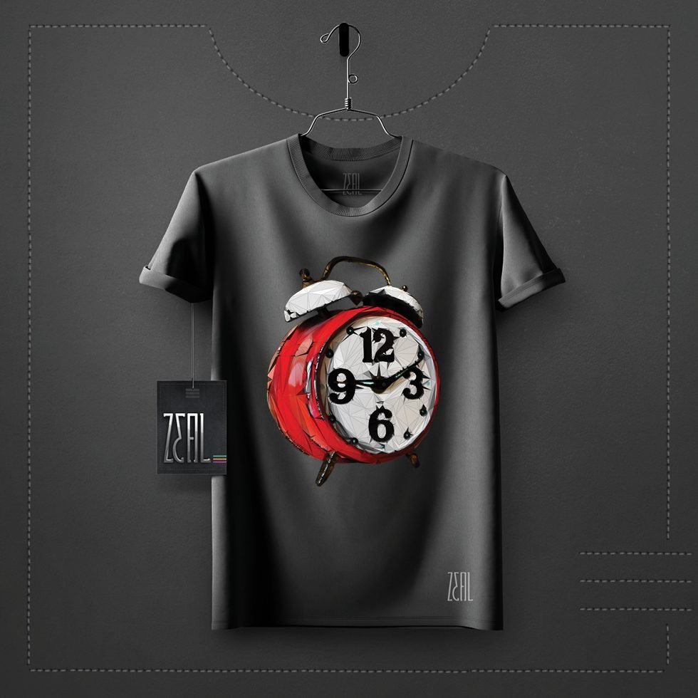 Clock V-neck Round neck T-shirt Clock V-neck Round neck T-shirt