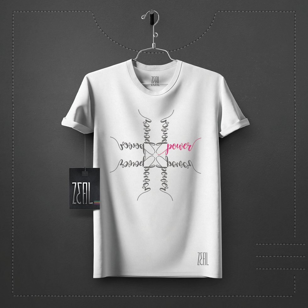 Mirror word V-neck Round neck T-shirt Mirror word V-neck Round neck T-shirt