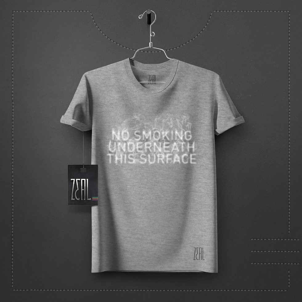 No smoking V-neck Round neck T-shirt No smoking V-neck Round neck T-shirt