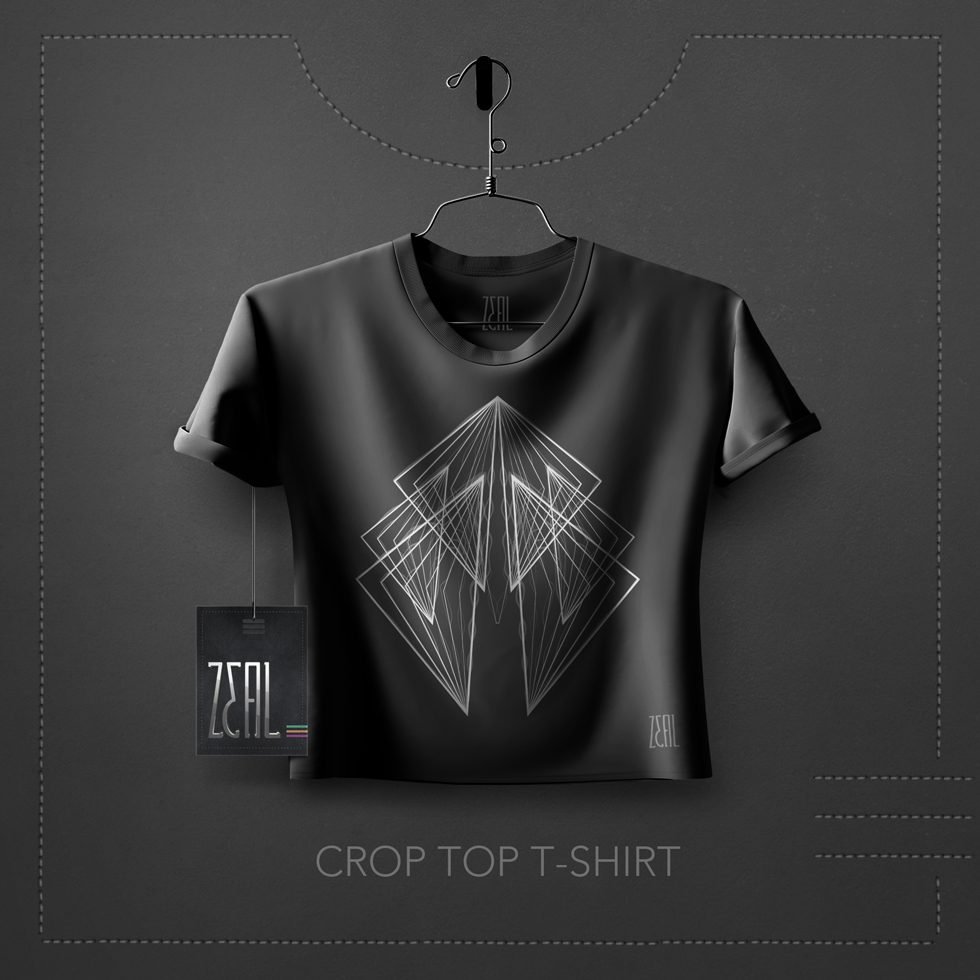 Abstract Women Crop Top T-Shirt