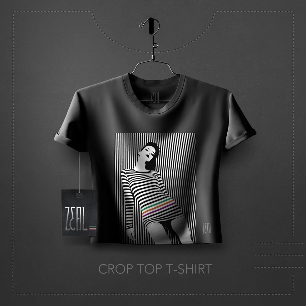Leaning Women Crop Top T-Shirt Leaning Women Crop Top T-Shirt