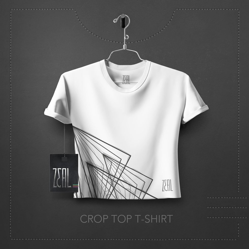 Abstract Women Crop Top T-Shirt Abstract Women Crop Top T-Shirt