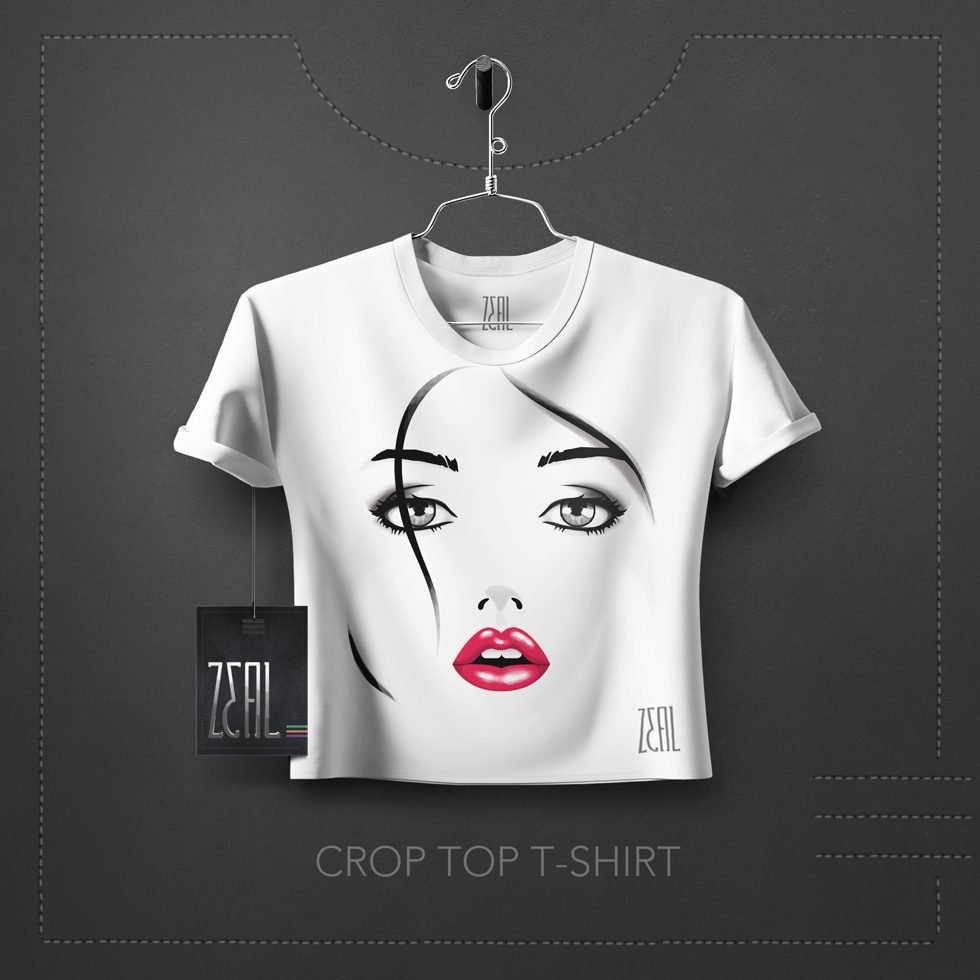 Girl Women Crop Top T-Shirt Girl Women Crop Top T-Shirt