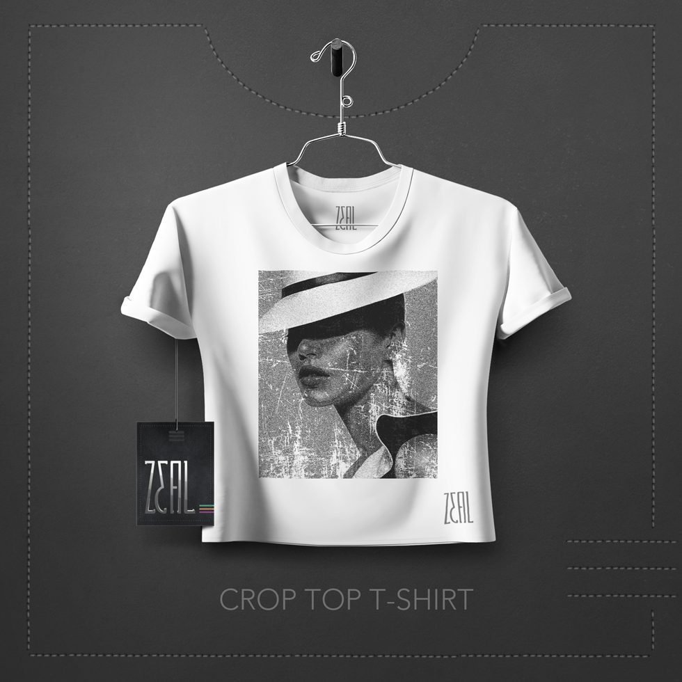 Lady Women Crop Top T-Shirt Lady Women Crop Top T-Shirt