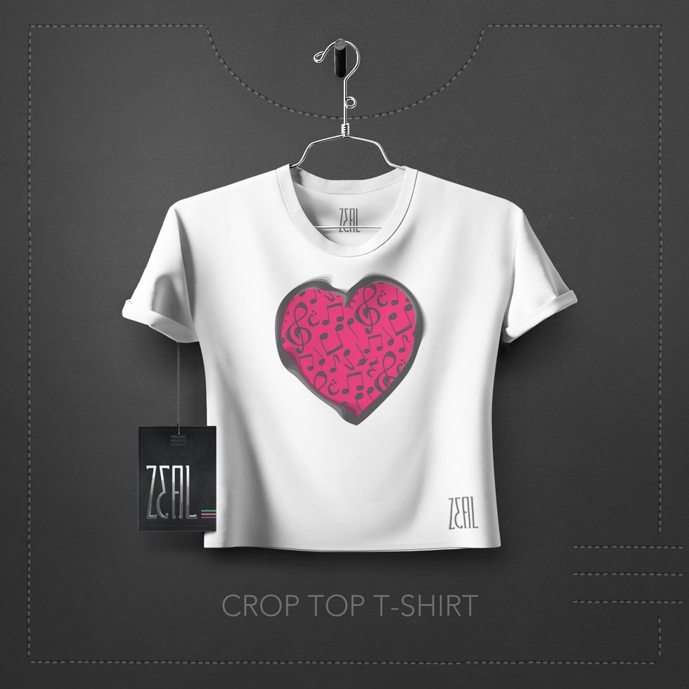 Love MusicWomen Crop Top T-Shirt Love MusicWomen Crop Top T-Shirt