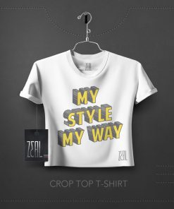 Style my way Women Crop Top T-Shirt