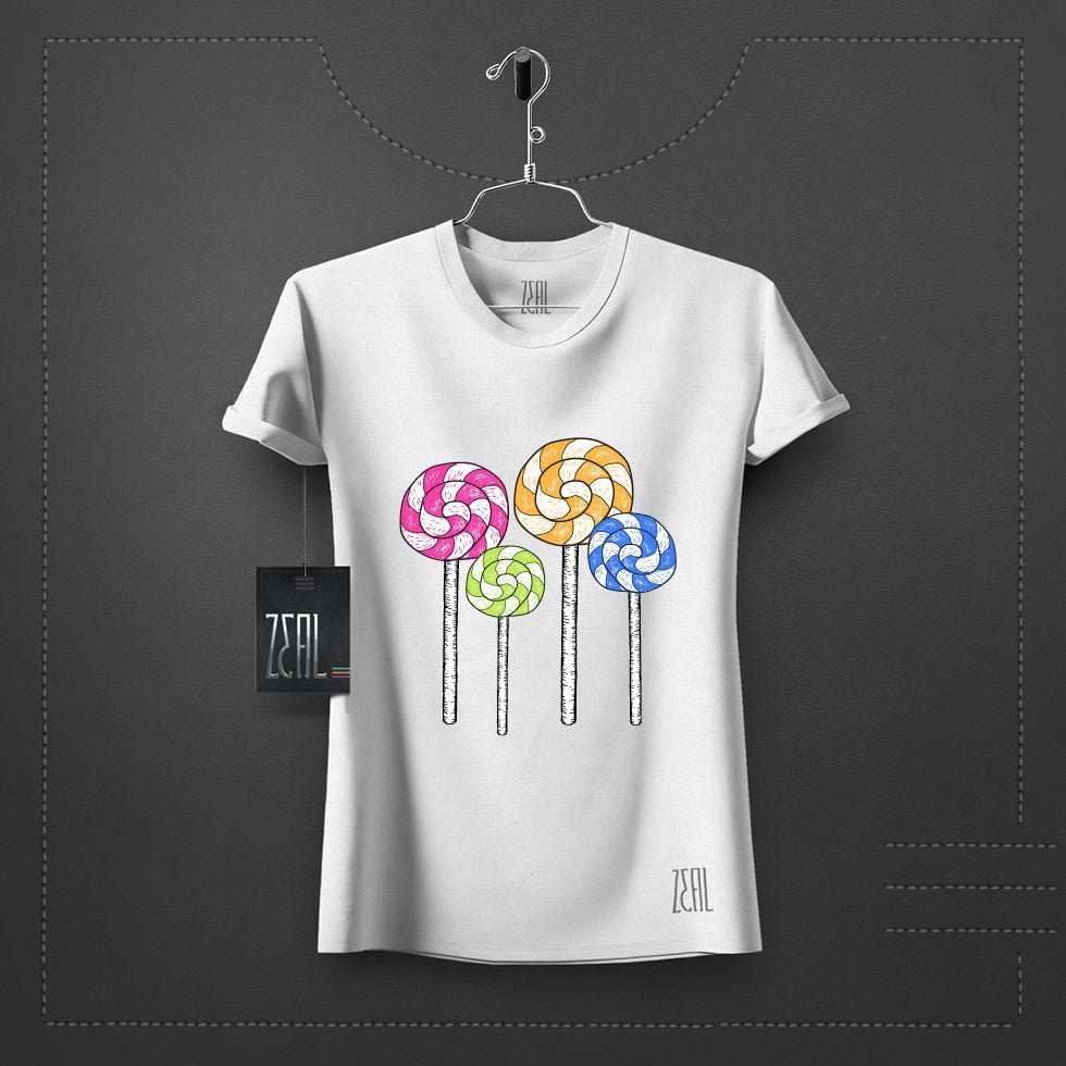 Candy Women V-neck Round neck T-shirt Candy Women V-neck Round neck T-shirt