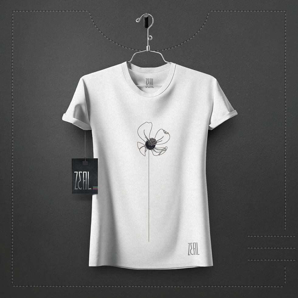 Flower Women V-neck Round neck T-shirt Flower Women V-neck Round neck T-shirt