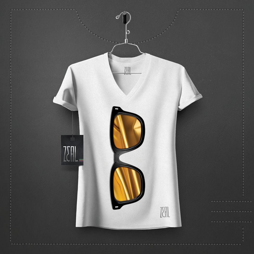 Sunglass Women V-neck Round neck T-shirt Sunglass Women V-neck Round neck T-shirt
