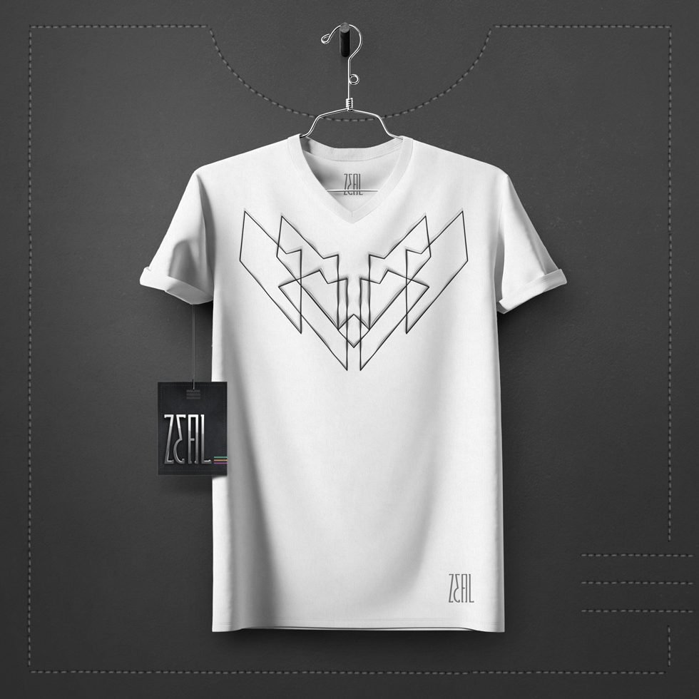 Abstract V-neck Round neck T-shirt Abstract V-neck Round neck T-shirt