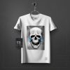 Skull tears V-neck Round neck T-shirt