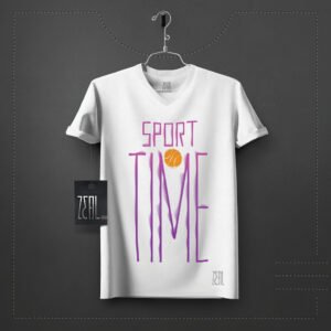 Sports time V-neck Round neck T-shirt