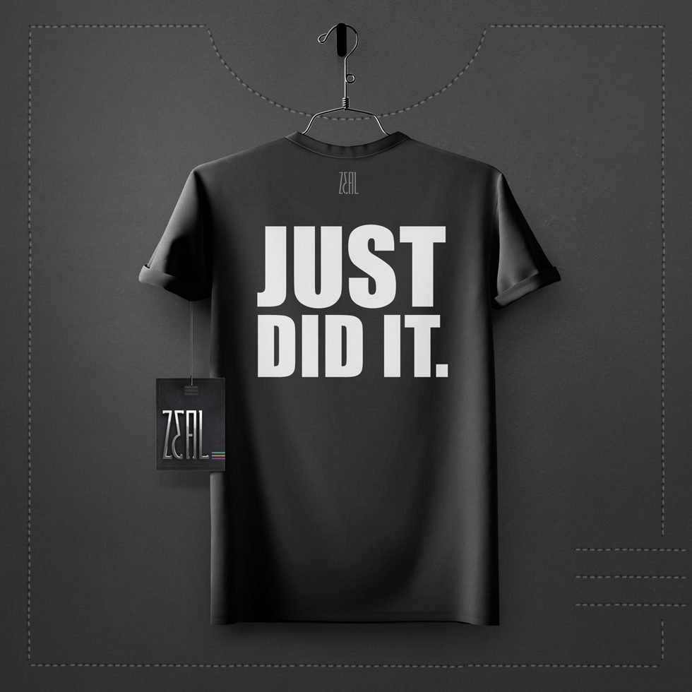 Just did It V-neck Round neck T-shirt Just did It V-neck Round neck T-shirt