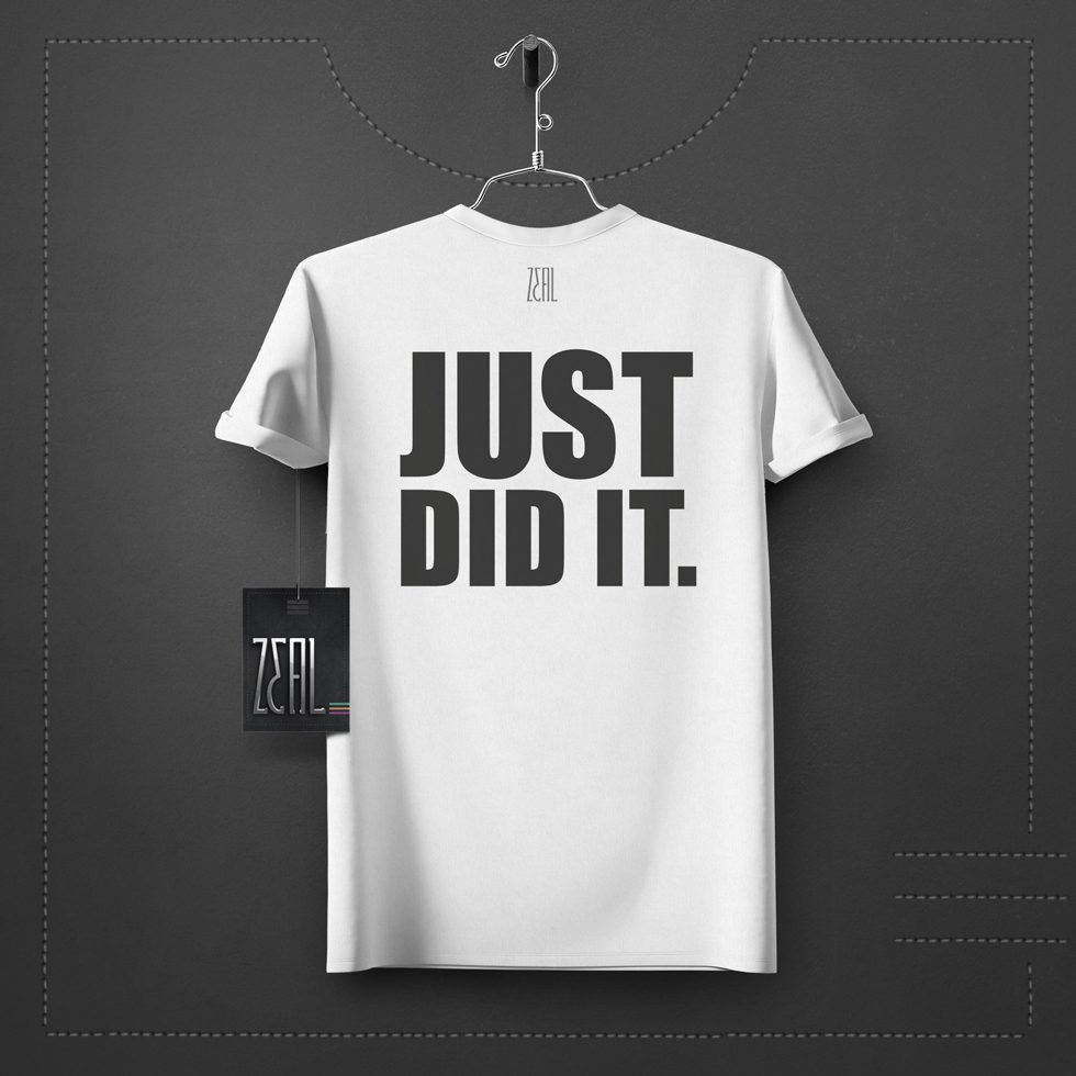 Just did It V-neck Round neck T-shirt Just did It V-neck Round neck T-shirt