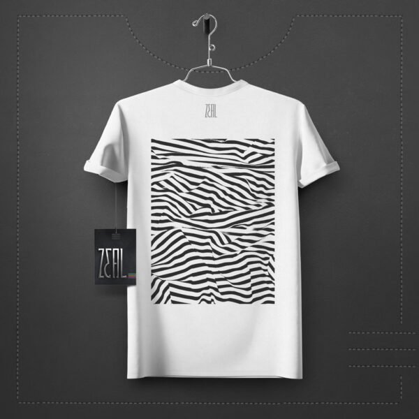 B&W Line V-neck Round neck T-shirt