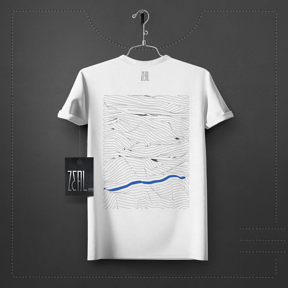 Line V-neck Round neck T-shirt Line V-neck Round neck T-shirt