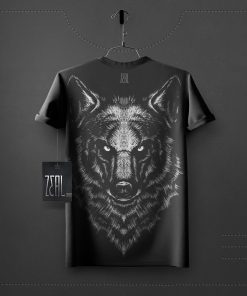 Wolf V-neck Round neck T-shirt