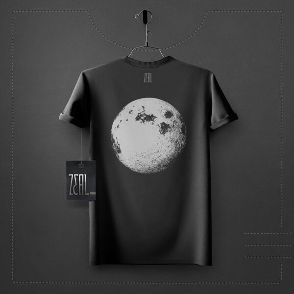 Moon V-neck Round neck T-shirt