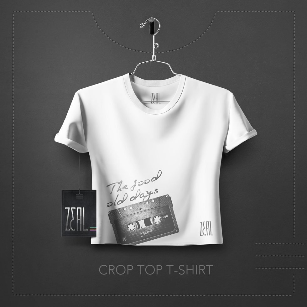 Vintage Music Women Crop Top T-Shirt Vintage Music Women Crop Top T-Shirt