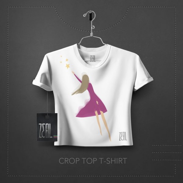 Touch the Star Women Crop Top T-Shirt