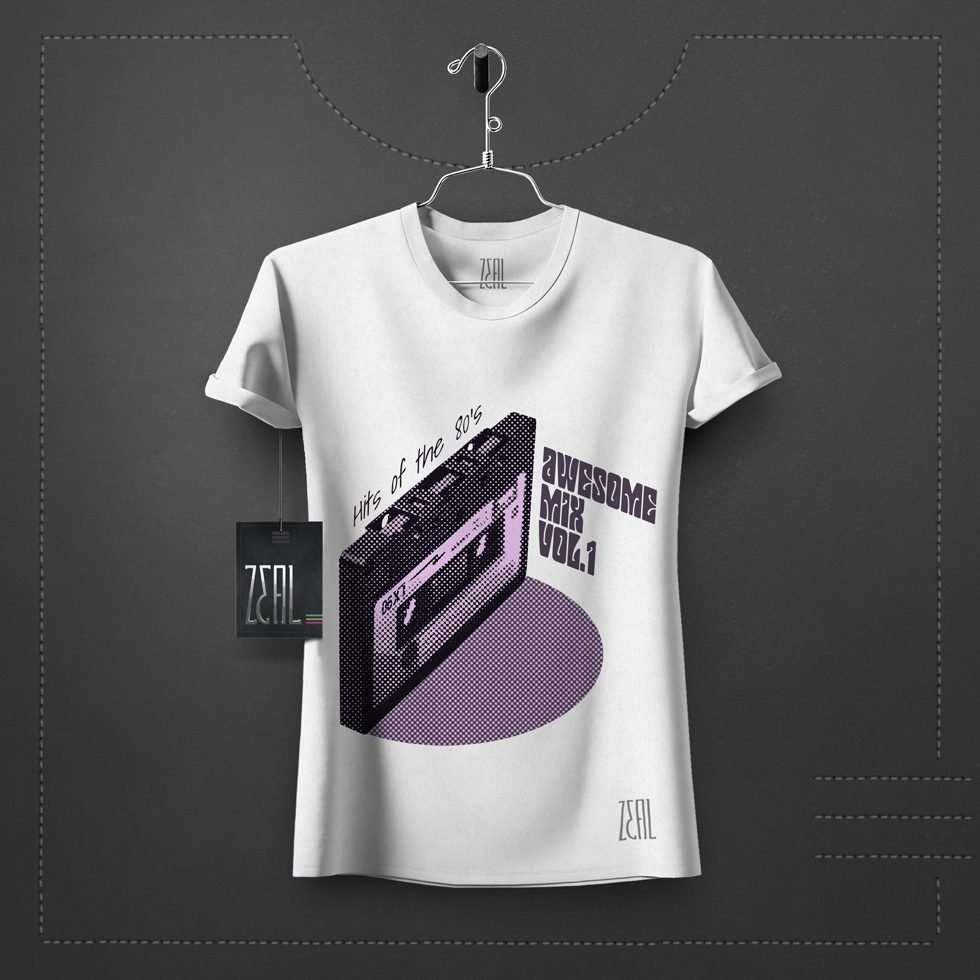 Cassette women V-neck Round neck T-shirt Cassette women V-neck Round neck T-shirt