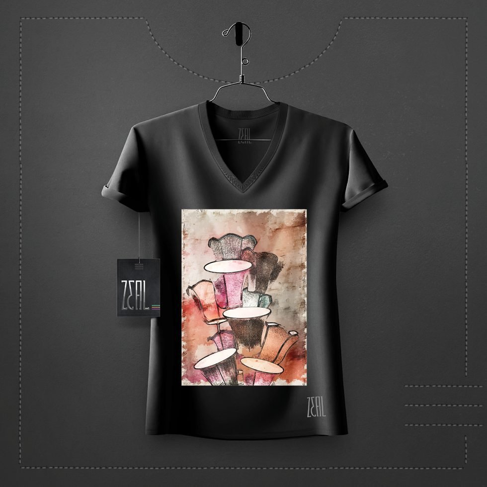 Floral Women V-neck Round neck T-shirt Floral Women V-neck Round neck T-shirt