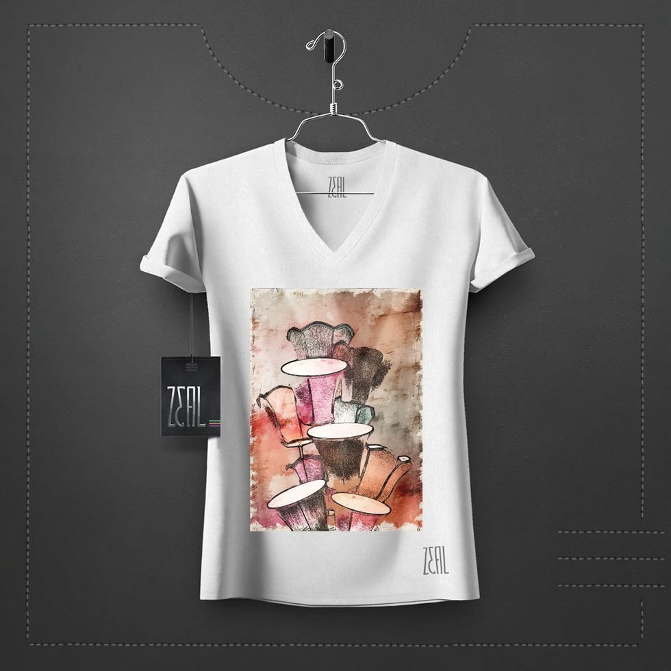 Floral Women V-neck Round neck T-shirt Floral Women V-neck Round neck T-shirt