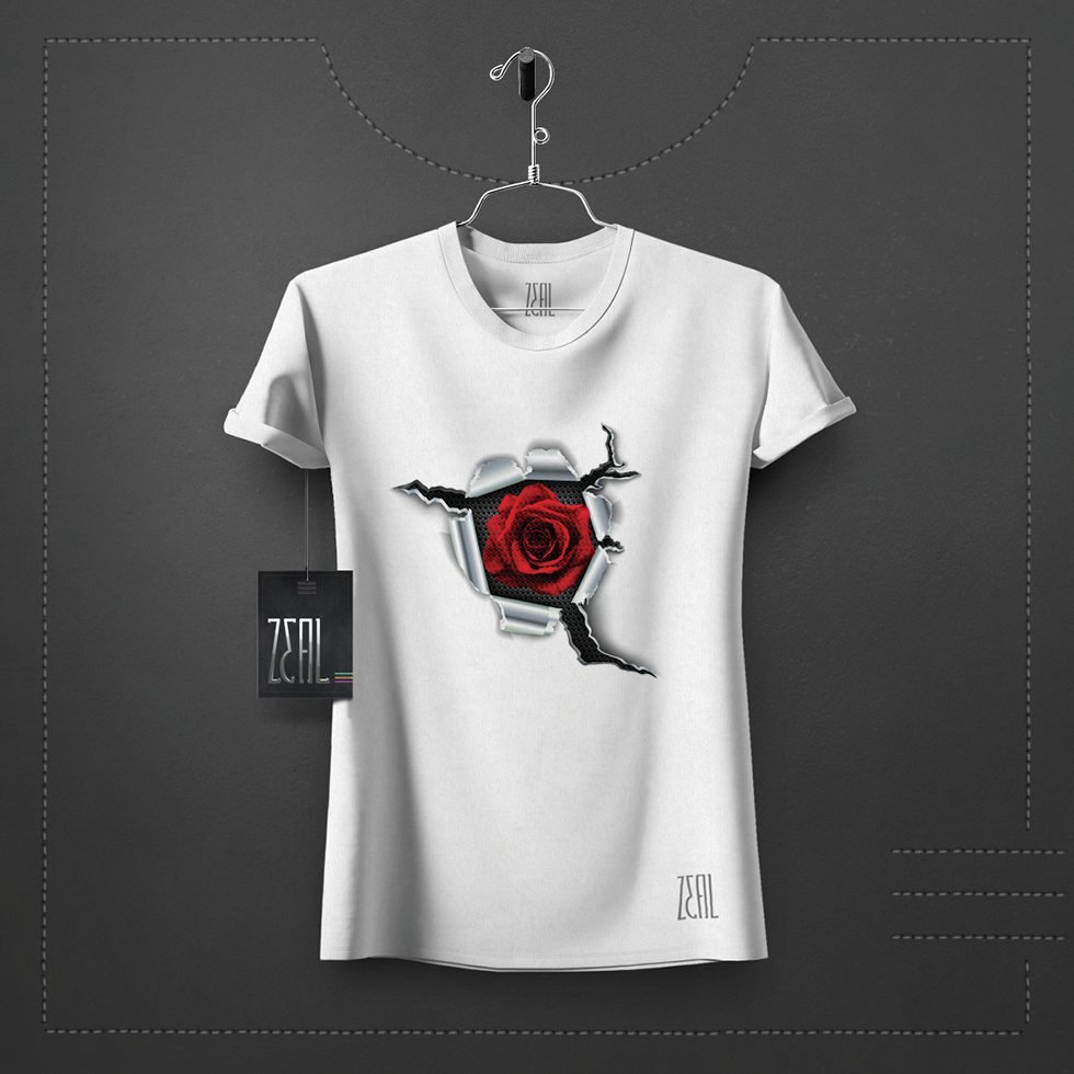 Flower Women V-neck Round neck T-shirt Flower Women V-neck Round neck T-shirt