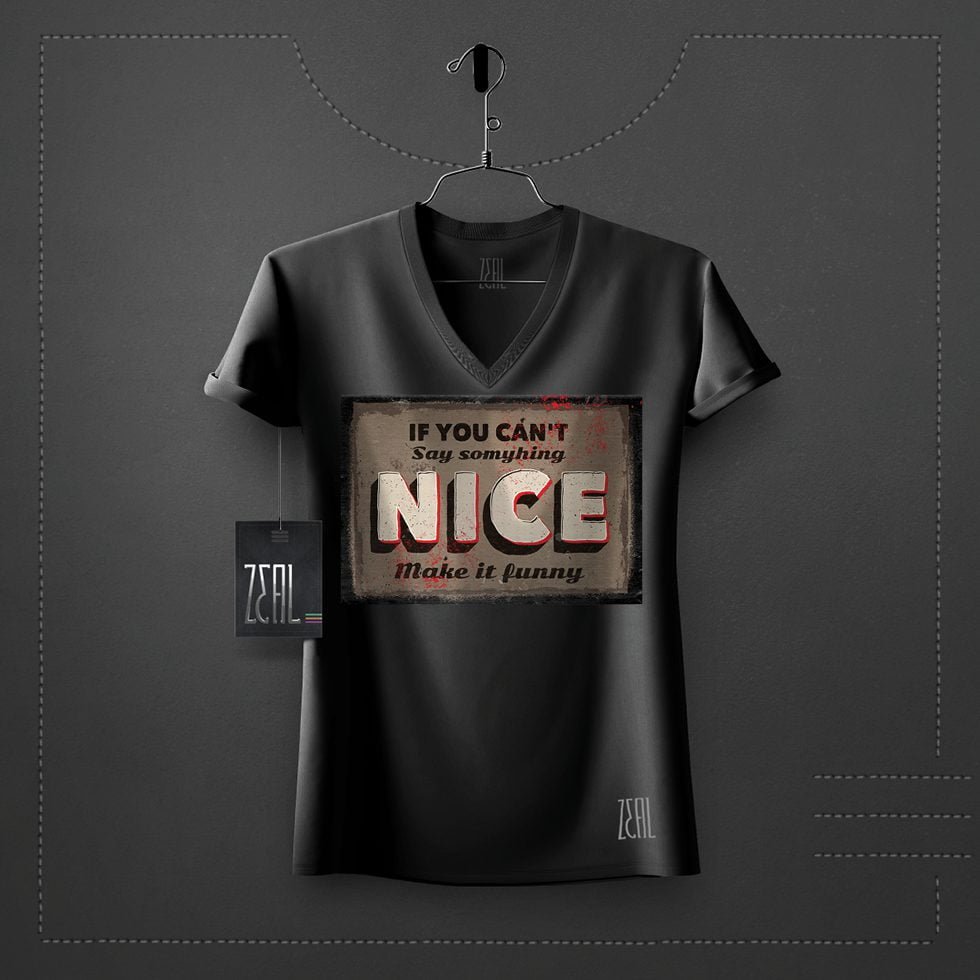 Make it funny Women V-neck Round neck T-shirt Make it funny Women V-neck Round neck T-shirt